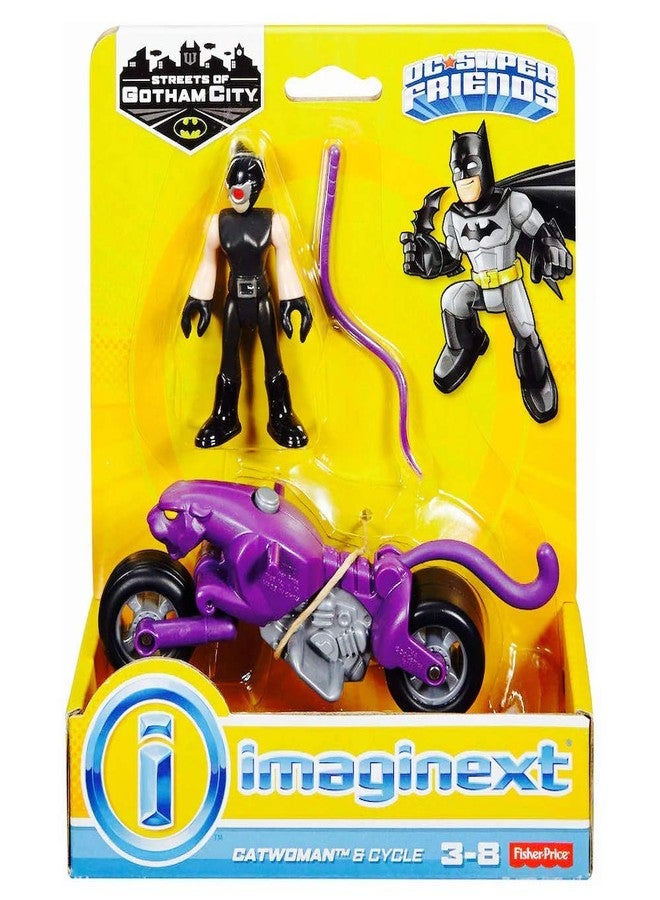 Imaginext, DC Super Friends, Streets of Gotham, Catwoman and Cycle - Image 1