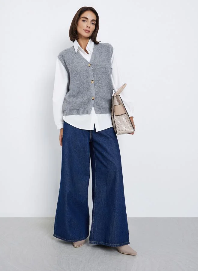 ستايلي فيست فليس محبوك بلا أكمام