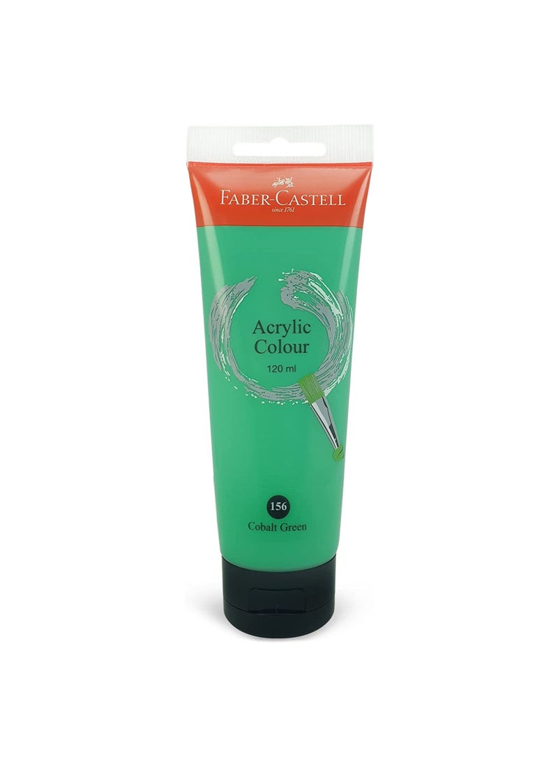 FABER-CASTELL Faber-Castell Acrylic Colour Paint 120 ml Tube Cobalt Green - Image 1