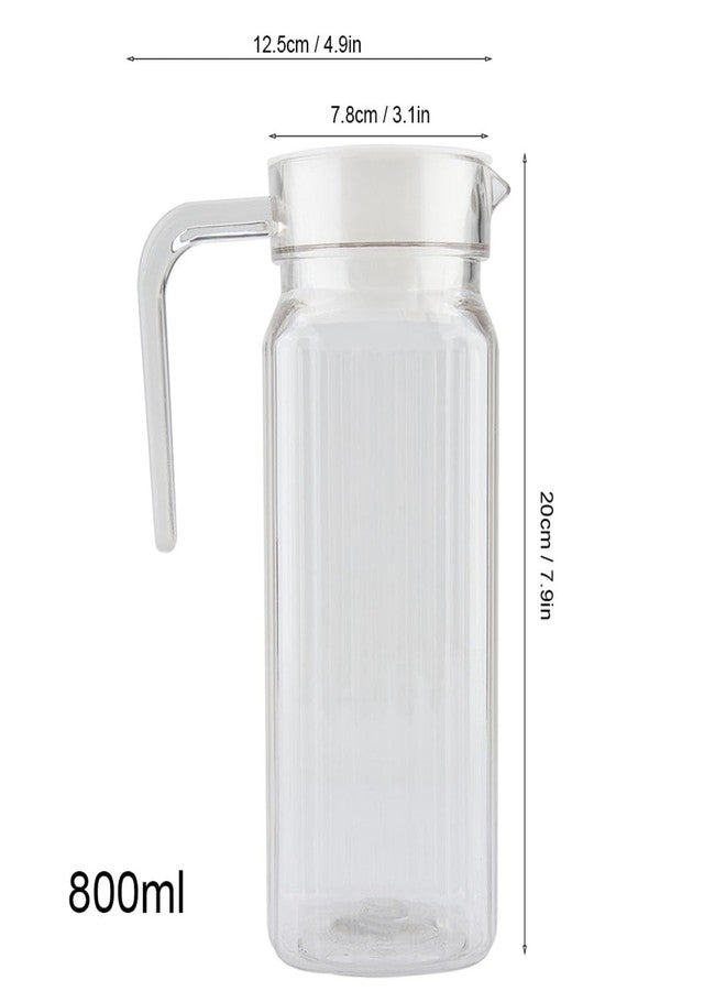 HAOHIZE 800ML Pitcher with Lid and Filter, Mason Jar Pitcher with Spout for Drinks, Breast Milk, Acrylic Carafe for Cold Water - Image 2