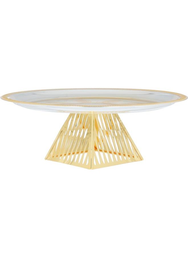Alsaif Steel Serving Stand Circular Base Silver  - Image 1