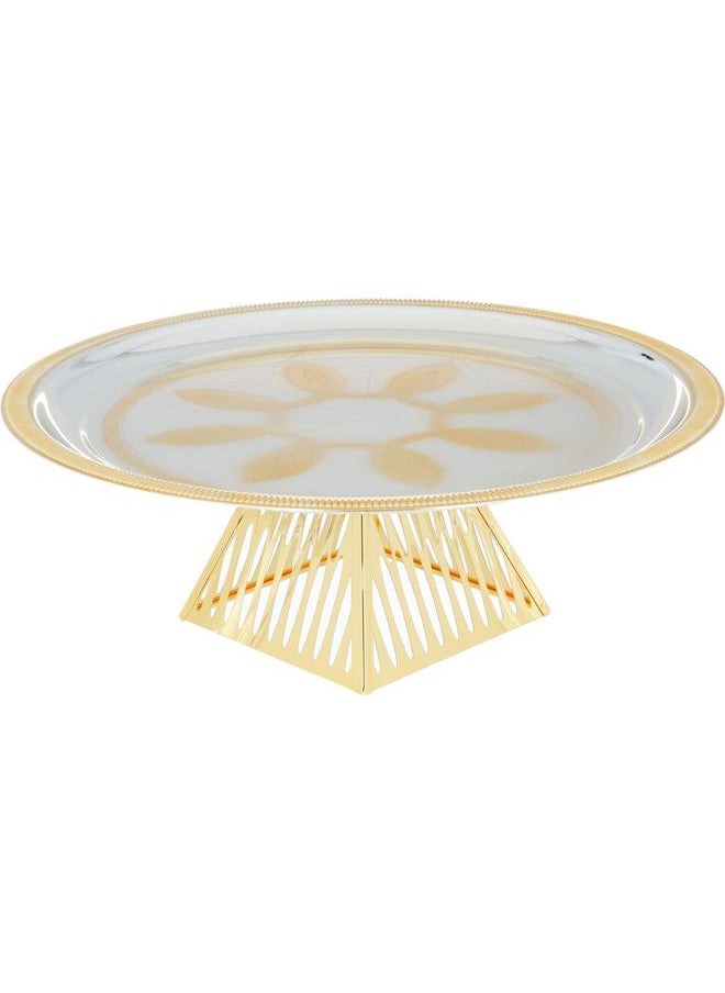 Alsaif Steel Serving Stand Circular Base Silver  - Image 4