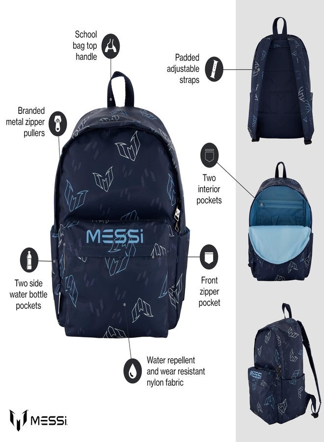 ميسي حقيبة ظهر بتصميم مستوحى من ميسي، حقيبة كتب مزودة بجيوب وأحزمة قابلة للتعديل - Image 2