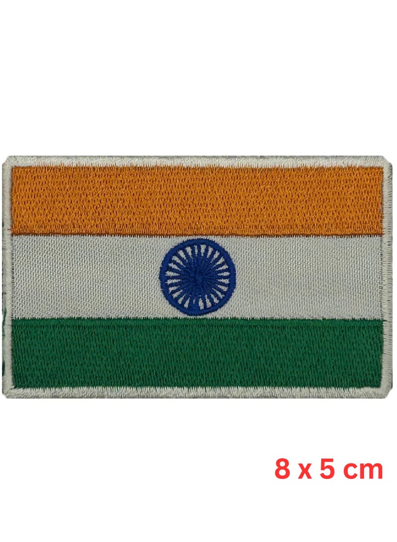 بروجكت نوماد لصاقة فيلكرو هوك Project Nomad، مجموعة تكتيكية علم الهند FLAG India، لصاقات تطريز للحقيبة/الحقيبة/السترة - Image 1