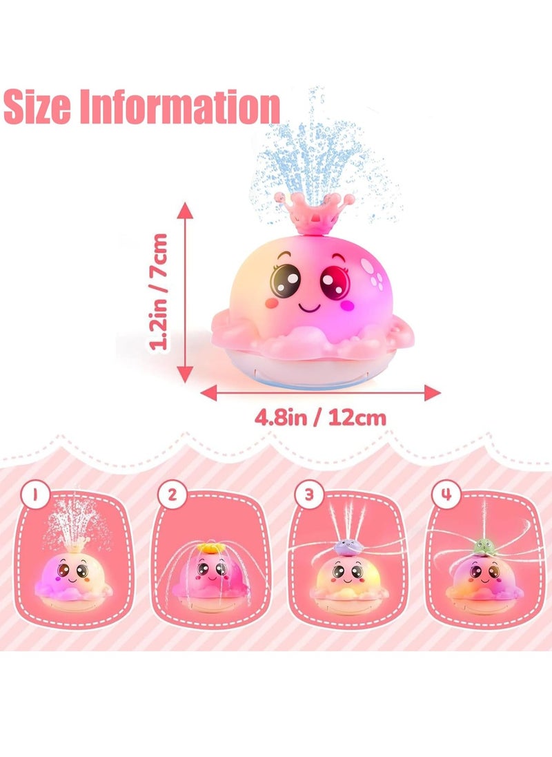 GUDOO - Baby bath toy children's water toy water toy octopus with light bath toy pool water spray toy with numerous decorative accessories for Toddlers Infant Kids Boys Girls Automatic Spray Water Baby Toy - Image 1