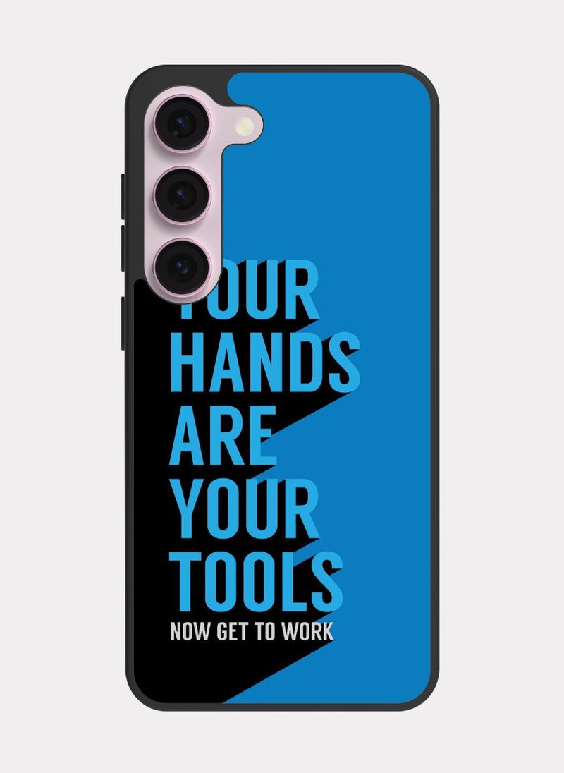 PXLAAT Samsung Galaxy S23 case cover English Quote - Image 1