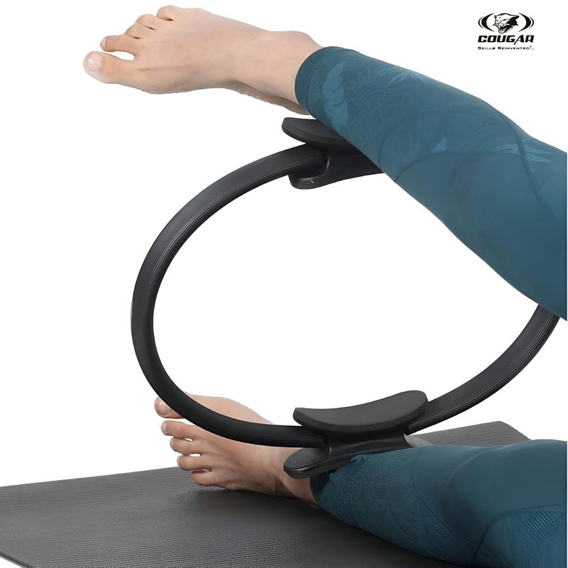 Cougar Pilates Ring 38mm Fitness Circle Lightweight & Dual Foam Padded Handles Yoga Ring for Toning Arms, Thigh Toner, Inner Thigh Exercise Equipment, Core Strength Upper Body Workout - Image 3