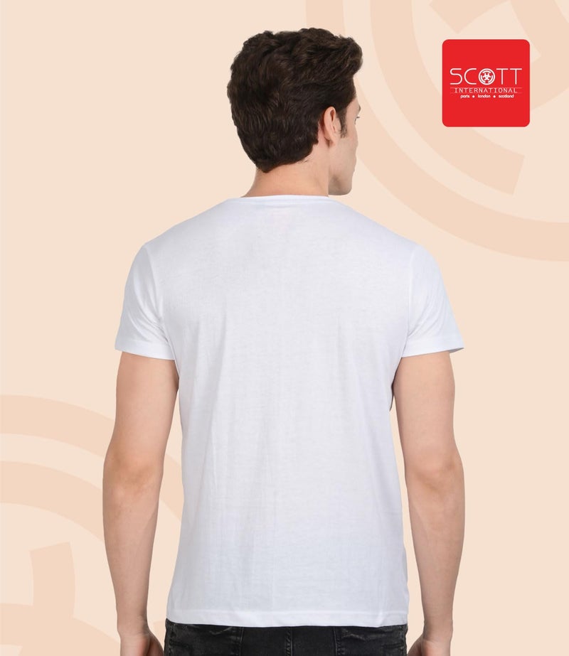 Scott International T Shirt for Men | Plain Round Neck T Shirt | Cotton Tshirt for Men | Men's T-Shirts | Tshirts for Mens Stylish (Pack of 1) - Image 3