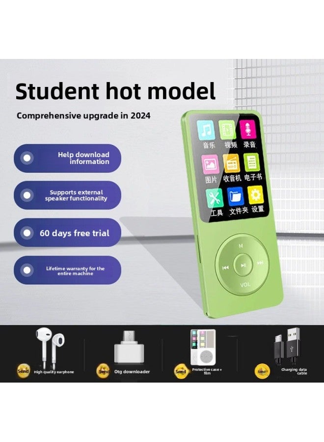 MP3 Player - MP3 Player for Students Learning - Green, 32gb - Portable Walkman, English Dictionary, Music Player, Exam Listening, E-book Reader, School Study Aid - Image 1