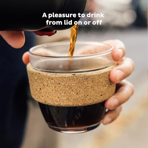KeepCup Ace Range - Reusable Coffee Cup Tempered Glass and Recovered Tennis Ball Cork Band, Small 8oz/227ml - Rally - Image 5