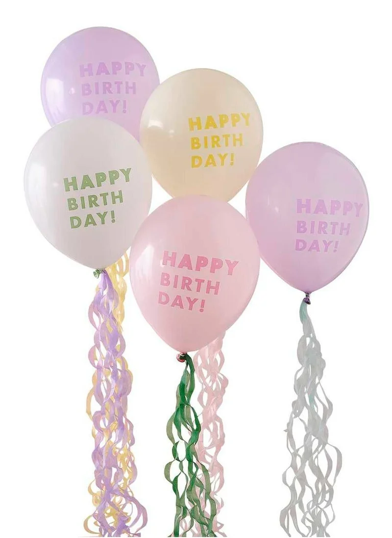Ginger Ray Pastel Wave Slogan Balloons Bundle