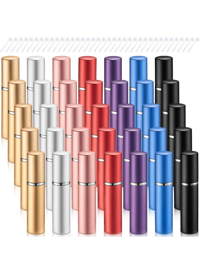 Tessco 35 Pieces Refillable Perfume Atomizer Mini Refillable Spray Perfume Bottle Portable Perfume Bottle with 35 Pieces Perfume Refill Pump Perfume Dispenser Pump Transfer Tool for Outgoing (5ml)  - Image 1