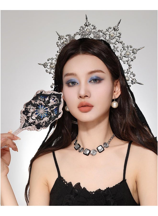 Flower Knows Flower Knows Little Ange1 Hand Mirror - Travel Handheld Cosmetic Makeup Mirror (Polar Night)  - Image 2