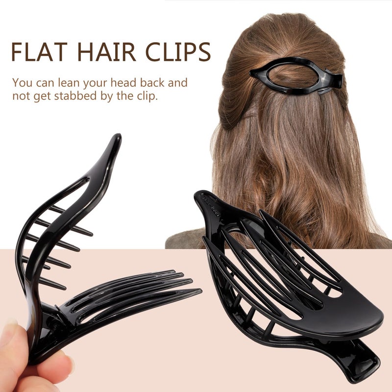 ATODEN Flat Alligator Hair Clips 3Pcs - 4.52" Duck Billed Medium Hair Claw Clips and Barrettes, Hair Accessories Clamps Jaw Clips Gifts - Image 5