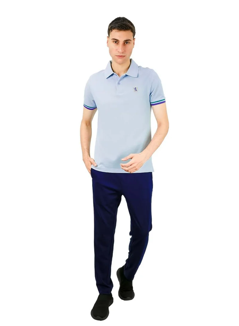 GIORDANO Men's Performance Polo: Classic Piqué, Tipped Collar, Embroidered Detail