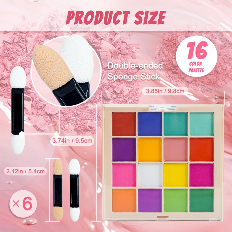 MKNZOME Nail Pigment Powder Palette, 16 Colors Solid Pigment Powder for Nails Set Pigmentos para UÃ±as, Nail Art Manicure DIY Accessories - Image 5