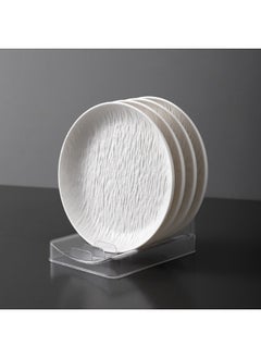 Anna 4-Piece Set with Base Stand - 6-Inch Food-Grade High-Quality Textured Melamine Plates  - Image 1