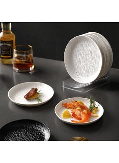 Anna 4-Piece Set with Base Stand - 6-Inch Food-Grade High-Quality Textured Melamine Plates  - Image 5