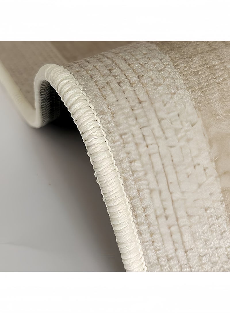GGEROU Cream Area Rug for Bedroom Living Room, Waterproof Modern Large Rug Non Slip Carpet Multisize Geometric Pad Oriental Mat 160x230cm - Image 4