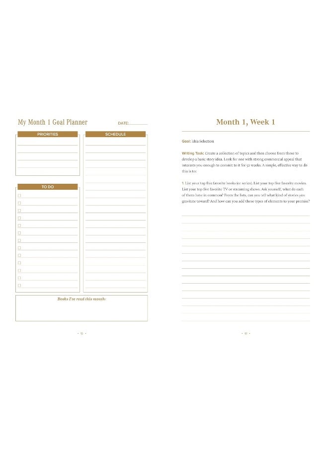 The Storyteller's Weekly Journal: A Guided Planner to Take Your Story from Concept to Completion in 12 Months  - Image 5