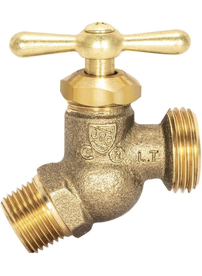 Eastman Eastman Male No-Kink Hose Bibb, 1/2 Inch MIP Connection, Brass Plumbing Fitting, 20205  - Image 4