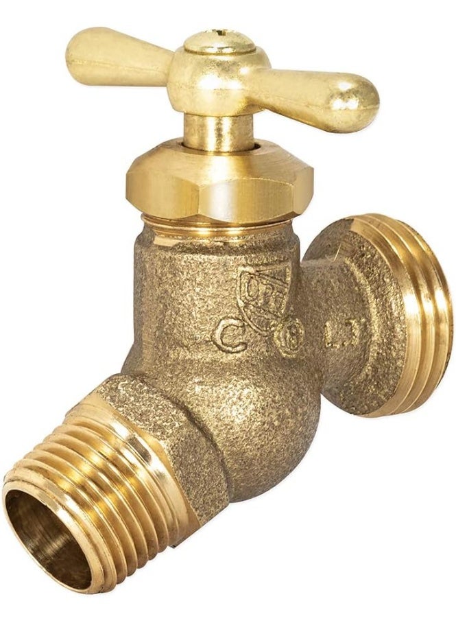 Eastman Eastman Male No-Kink Hose Bibb, 1/2 Inch MIP Connection, Brass Plumbing Fitting, 20205  - Image 2