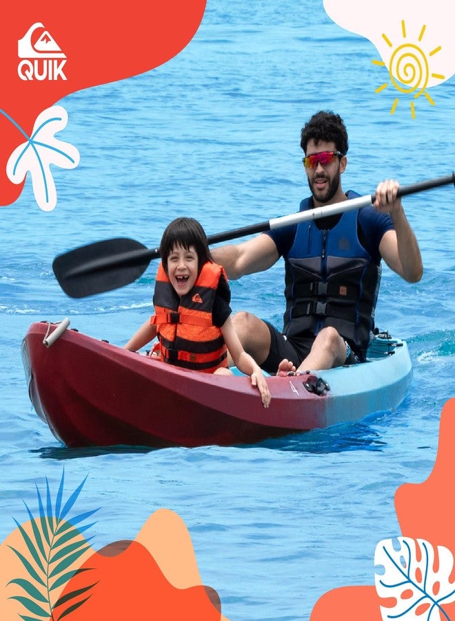 كويك سيلفر سترة نجاة للشباب من كويكسيلفر، معتمدة من خفر السواحل الأمريكي، خفيفة الوزن، مصنوعة من رغوة البولي إيثيلين الموسع، مزودة بأبازيم سريعة الفتح وفتحات تصريف، مناسبة للسباحة وركوب القوارب والتجديف. - Image 5