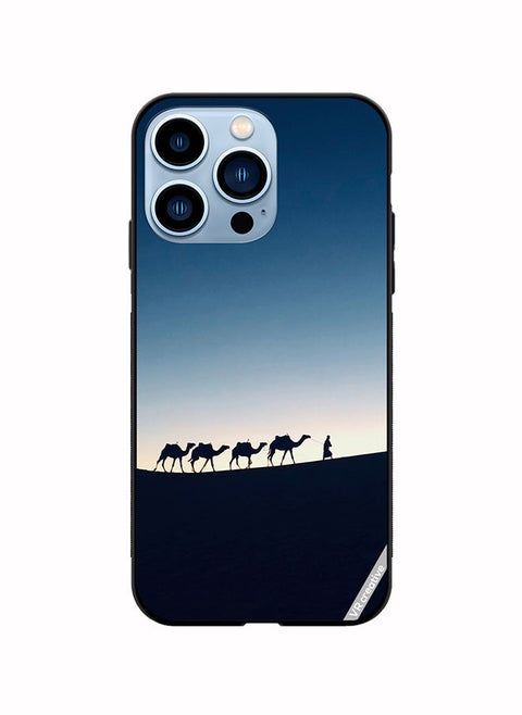 Protective Case Cover For Apple iPhone 13 Pro Camel Walking Design Multicolour