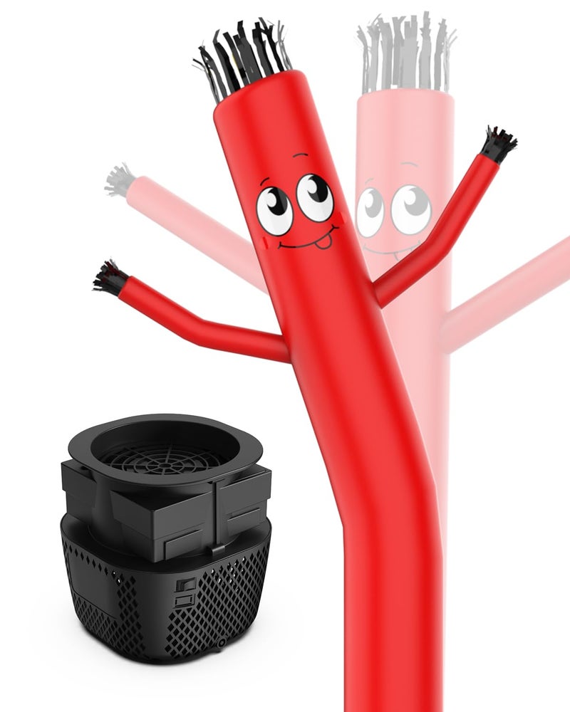 Puligoth Inflatable Tube Man with Blower: 6 FT Tall Dancing Inflatable Tube Guy for Outdoor Decoration with Mini Blower Fan, for Mall Opening, Business Advertising, and Events (RED) - Image 1
