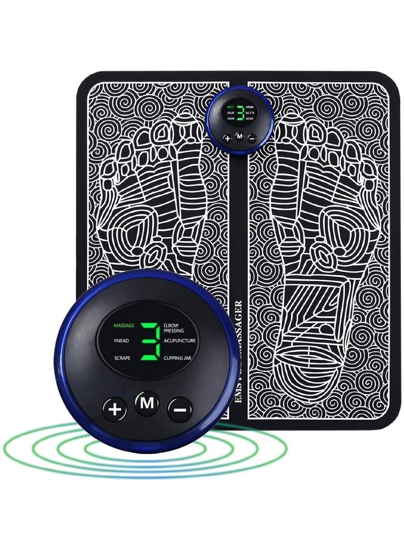 EMS Foot Massager - Electric Massagers Circulation Booster Feet Pain and Spa Massager (TM02, BLACK) - Image 1