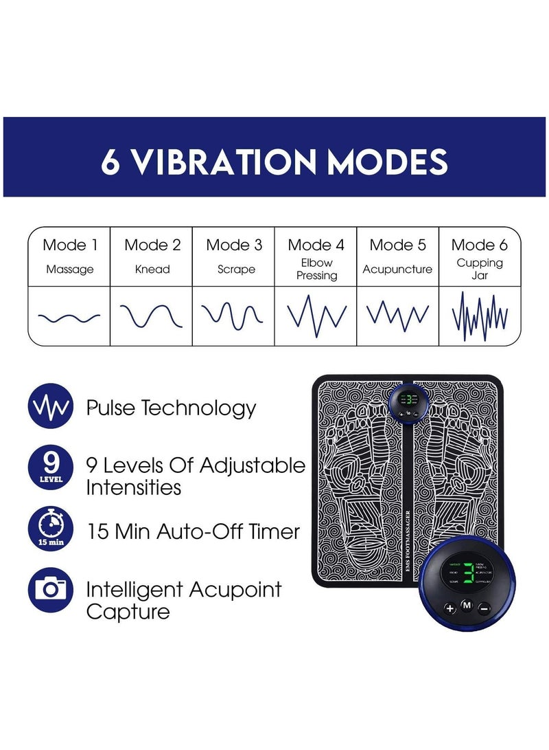 EMS Foot Massager - Electric Massagers Circulation Booster Feet Pain and Spa Massager (TM02, BLACK) - Image 3