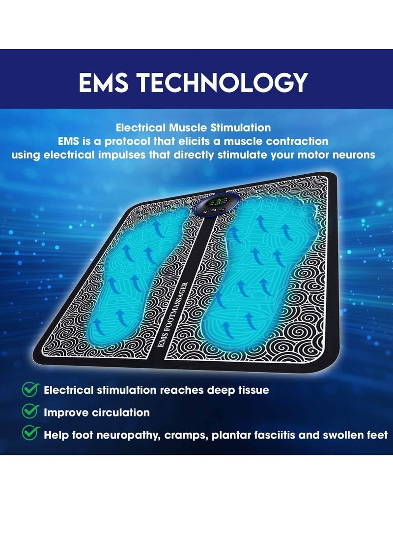 EMS Foot Massager - Electric Massagers Circulation Booster Feet Pain and Spa Massager (TM02, BLACK) - Image 4