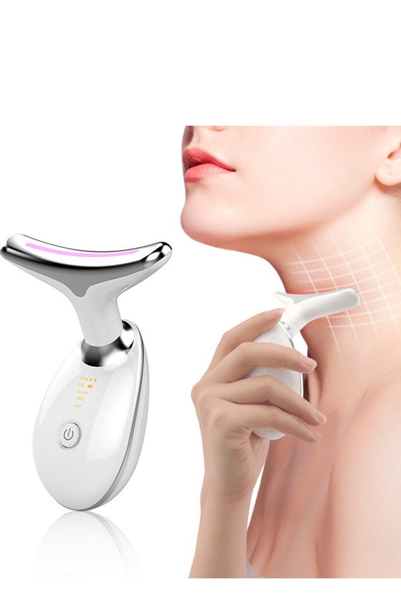 Loquat Face Massager, Face Beauty Device, Facial Lifting Therapy Machine EMS Face Massager Anti Wrinkle Skin Tightening Reduce Double Chin Skin Care Tools 7 Colour Modes - Image 1
