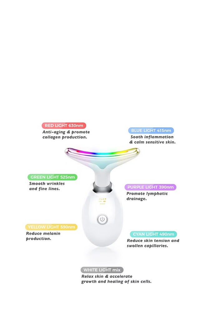 Loquat Face Massager, Face Beauty Device, Facial Lifting Therapy Machine EMS Face Massager Anti Wrinkle Skin Tightening Reduce Double Chin Skin Care Tools 7 Colour Modes - Image 3