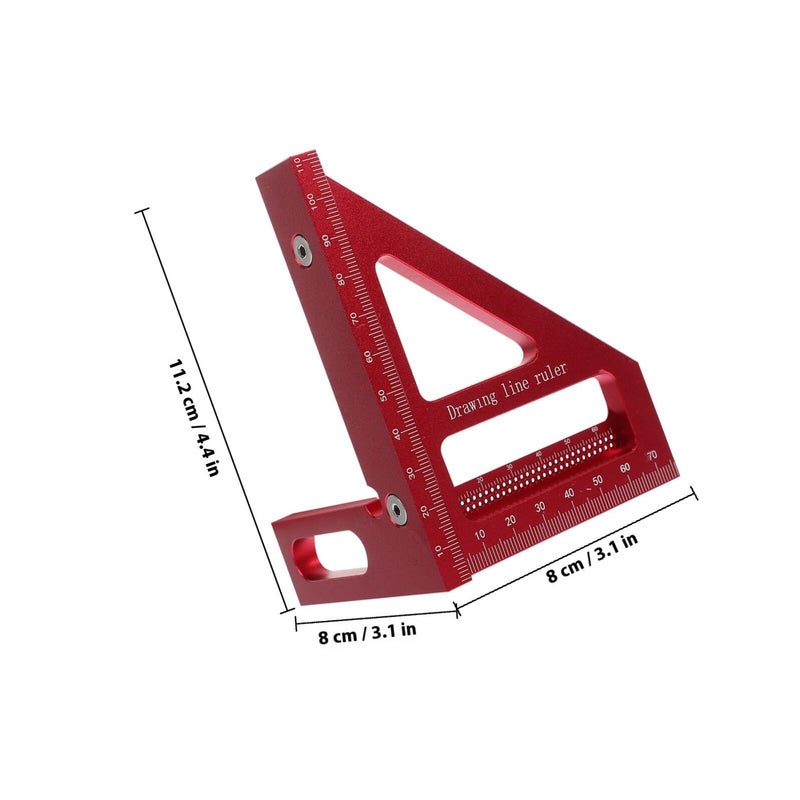 Aluminum Alloy 45 90 Degree Multi Angle Ruler Carpenter Square Woodworking Measuring Tool - Image 3