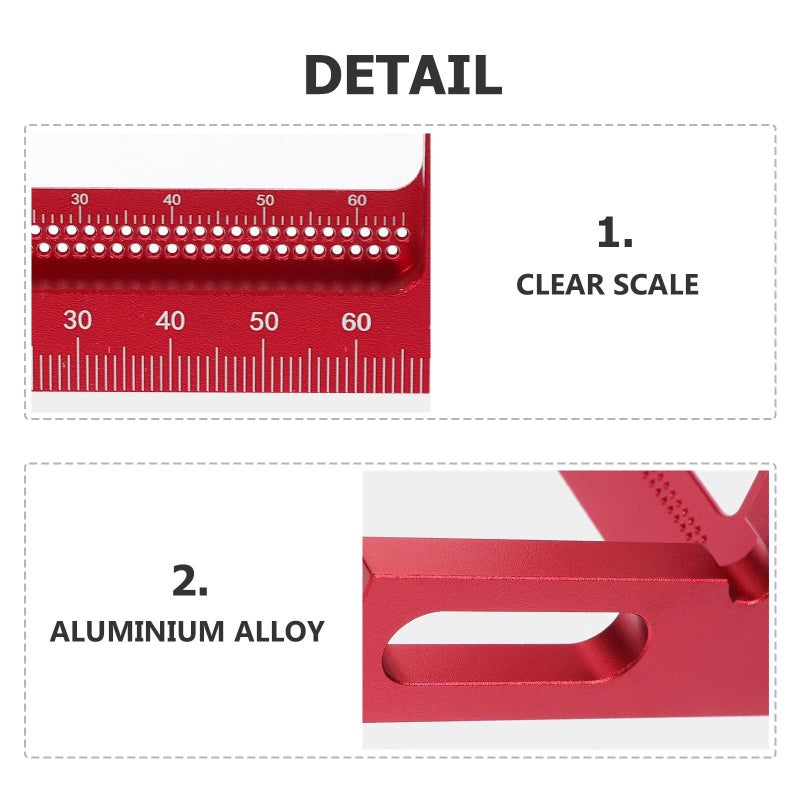 Aluminum Alloy 45 90 Degree Multi Angle Ruler Carpenter Square Woodworking Measuring Tool - Image 4