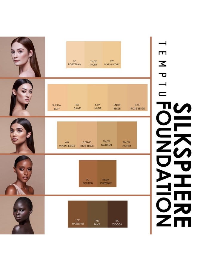 Temptu Silksphere Airbrush Foundation, Warm Beige, 0.41 Fl Oz (Pack Of 1)  - Image 4