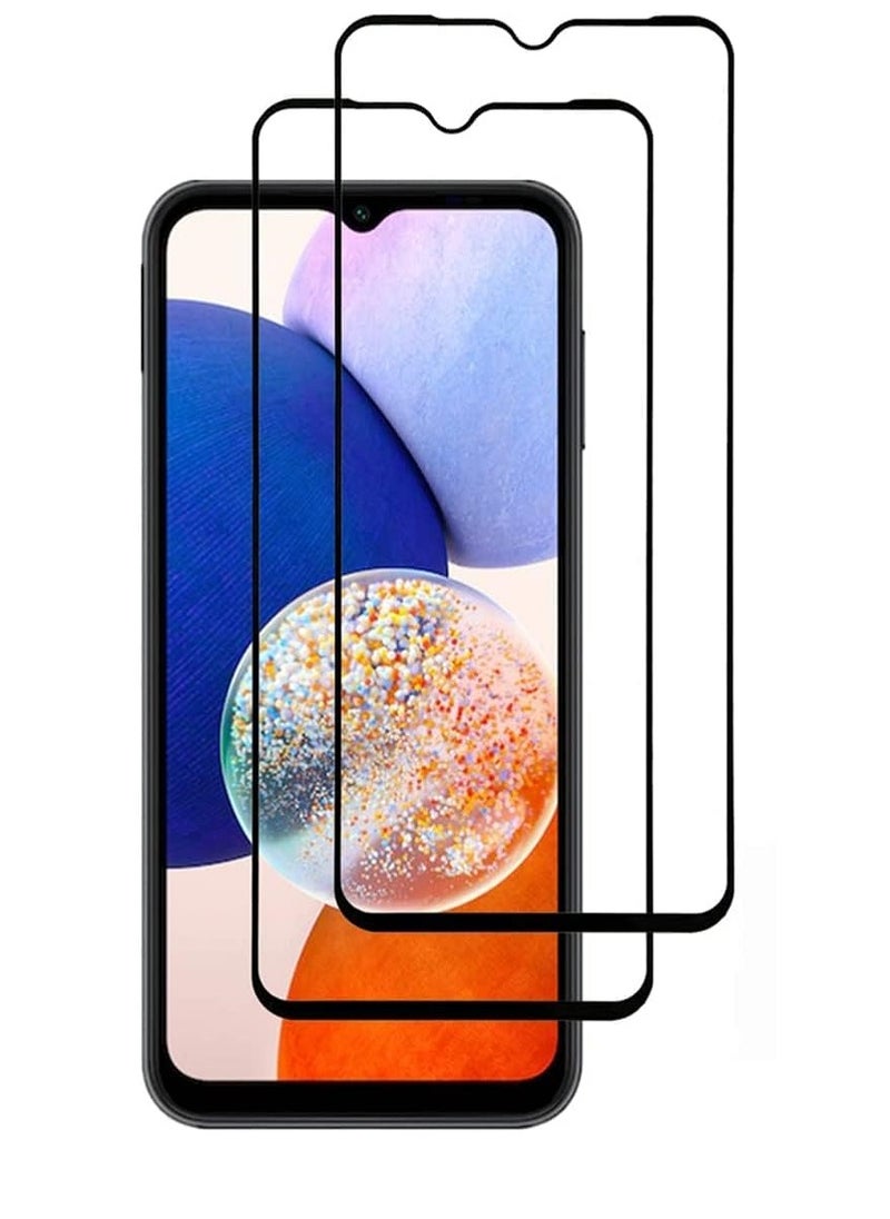 Super 2 Pieces Tempered Glass Screen Protector 5D Designed For Samsung Galaxy A14 5G Full Glue Edge to Edge Full Screen Coverage And Bubble Free - Image 1