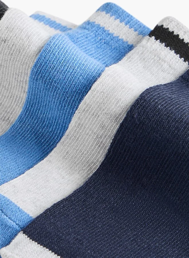 LBL by Shoexpress Boys Football Print Ankle Length Socks - Set of 5