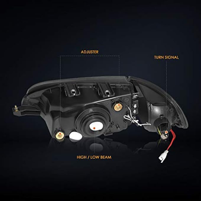 PM Performotor PmhlHciv2D9295LbLBc DrlTurn Signal Headlight Corner Lamps Replacement Compatible With 9295 Honda Civic 23Door Drl Requires Wiring Into Existing Lighting Harness - Image 4