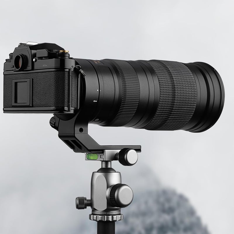 Haoge LMR-N25 Lens Collar Replacement Foot Tripod Mount Ring Stand Base for Nikon AF-S NIKKOR 200-500mm f/5.6E ED VR Lens Built-in Arca Type Quick Release Plate - Image 2