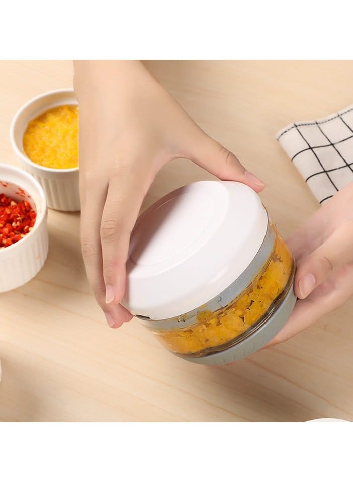 2-in-1 Manual & Handheld Garlic Crusher – Mini Food Chopper & Stirrer with Easy-Clean Design, Multifunctional Plastic Garlic Masher for Home Use  - Image 3
