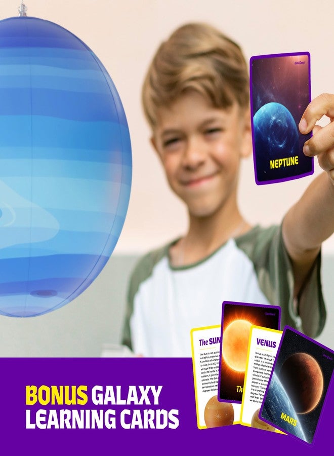 دان آند دارسى كواكب المجموعة الشمسية القابلة للنفخ من دان ودارسي للأطفال - ألعاب علمية - ديكور سقف غرفة الأولاد - هدايا الفضاء - ديكورات حفلات بموضوع الفضاء الخارجي - هدايا علم الفلك للفصول الدراسية من 5 إلى 7 سنوات، 6 إلى 8 سنوات، 8 إلى 12 سنة - Image 5