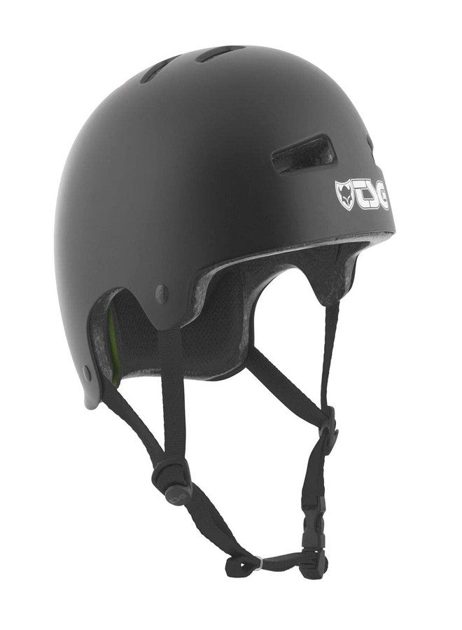TSG Evolution Bike & Skate Helmet w/Snug Fit | for Cycling, BMX, Skateboarding, Rollerblading, Roller Derby, E-Boarding, E-Skating, Longboarding, Park Skating, | EPS (Satin Black, XXL 59-61 cm) - Image 1