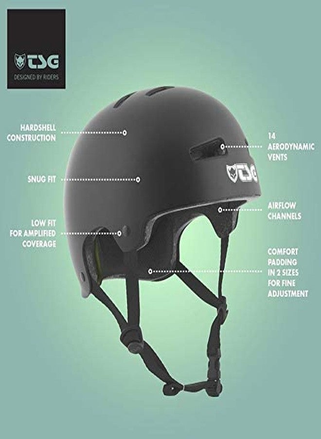 TSG Evolution Bike & Skate Helmet w/Snug Fit | for Cycling, BMX, Skateboarding, Rollerblading, Roller Derby, E-Boarding, E-Skating, Longboarding, Park Skating, | EPS (Satin Black, XXL 59-61 cm) - Image 2