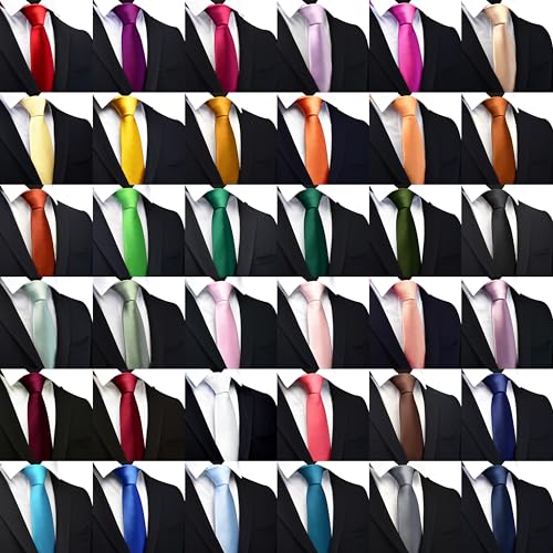 Branduce Emerald Green Tie Solid Satin Ties for Men Silk Blend Necktie for Wedding Business (TA11-21) - Image 4