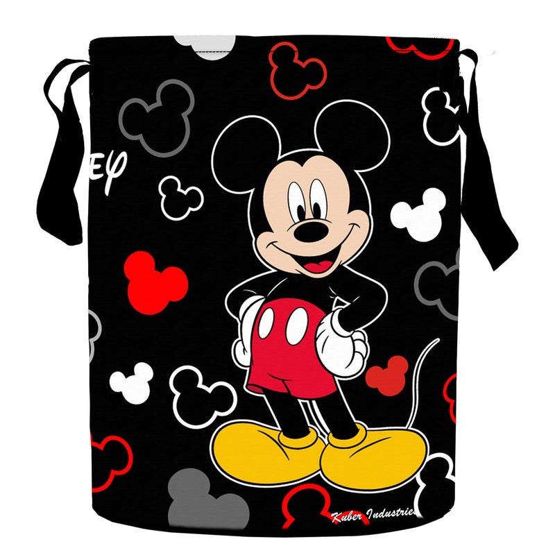 Kuber Industries Disney Print 2 Pieces Waterproof Cotton Laundry Bag, Toy Storage, Laundry Basket Organizer 45 L (Black & Red)-KUBMART1603 - Image 4