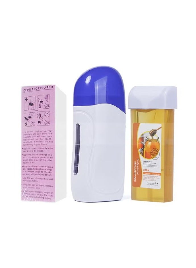 Wax Heater and Wax Cartridge  Depilatory Paper Epilator Set