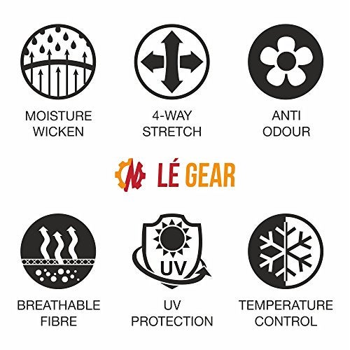 Le Gear LéGear High Performance Arm Sleeves for Athletic Arm Sleeves Perfect for Cricket, Bike Riding,Cycling Lymphedema, Basketball, Baseball, Running & Outdoor Activities (Sold as a Pair) (Black) - Image 4