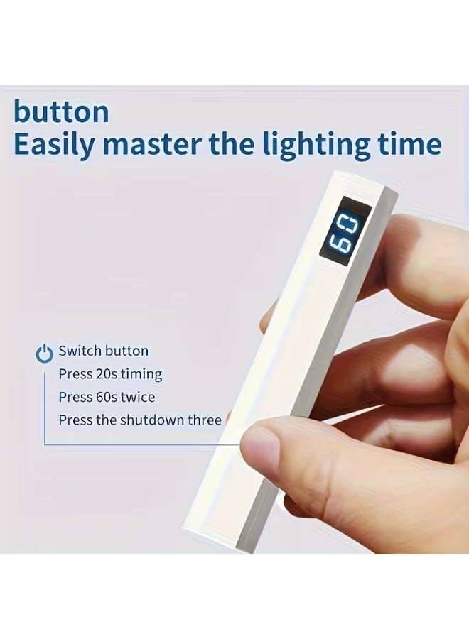 LANGMANNI [Mini Gel Nail Lamp] Wireless Mini Handheld Gel Nail Polish Curing Lamp with Digital Display | Portable, Compact, Easy to Carry | Suitable for Home Manicure Salons, Convenient for Traveling, High-Quality Gift - Image 2
